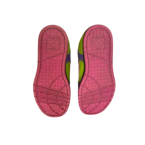 DC Shoes Women’s Destroyer Skate Shoes Sz 6.5 Neon Green Pink Purple Retro Y2K - Picture 4 of 8